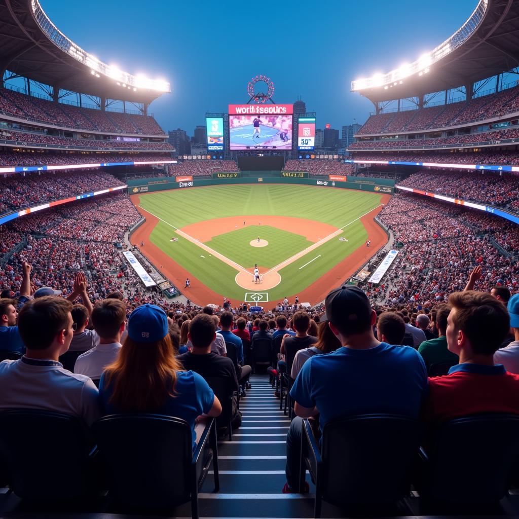 Fans Watching Esports Baseball Tournament