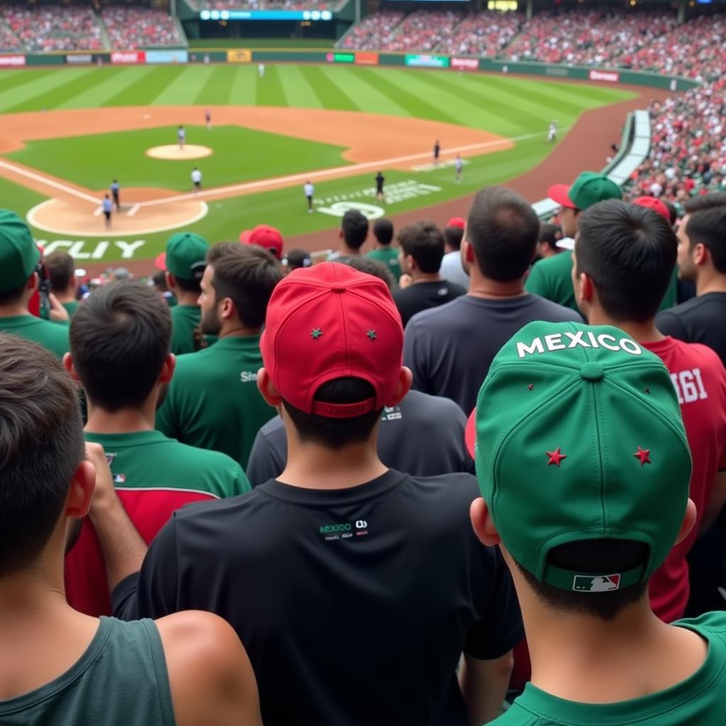 Fans Wearing Mexico Baseball World Classic Hats