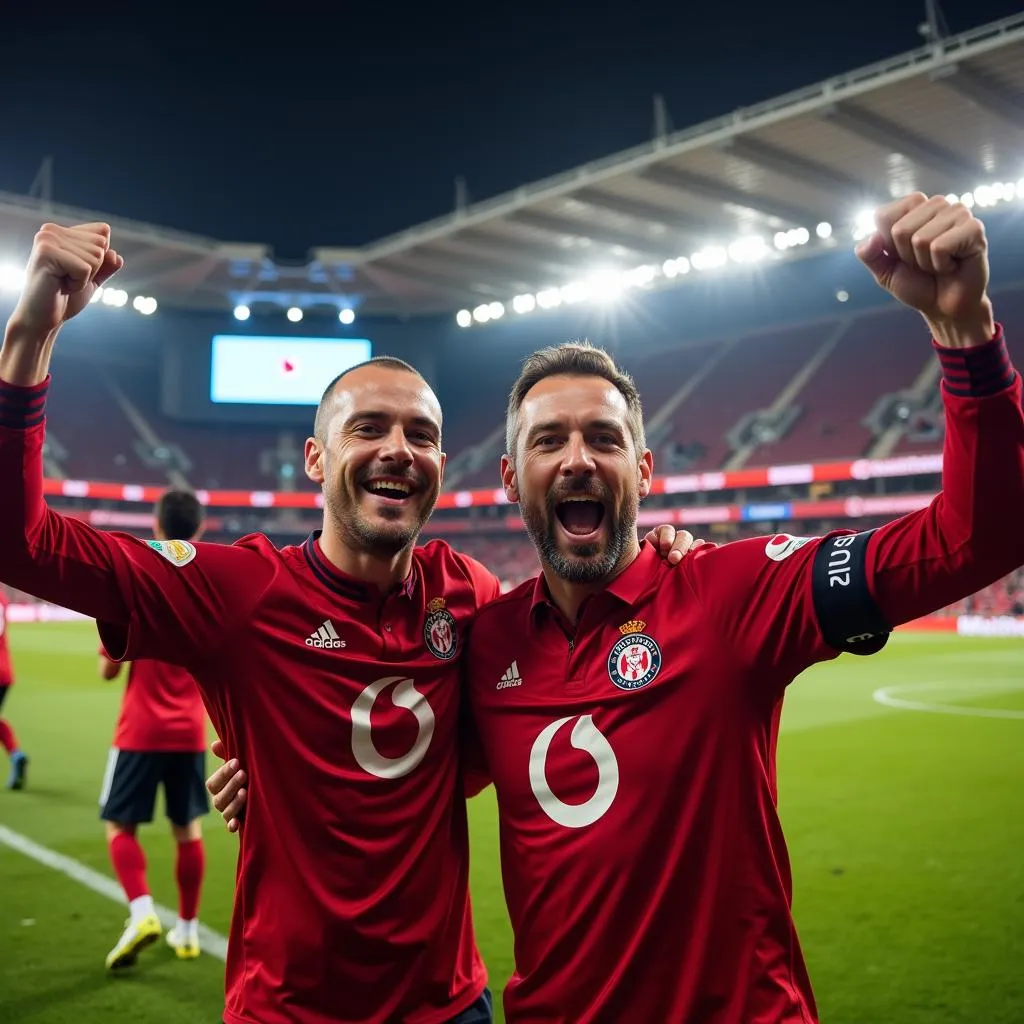 Celebrating a Goal at Vodafone Park