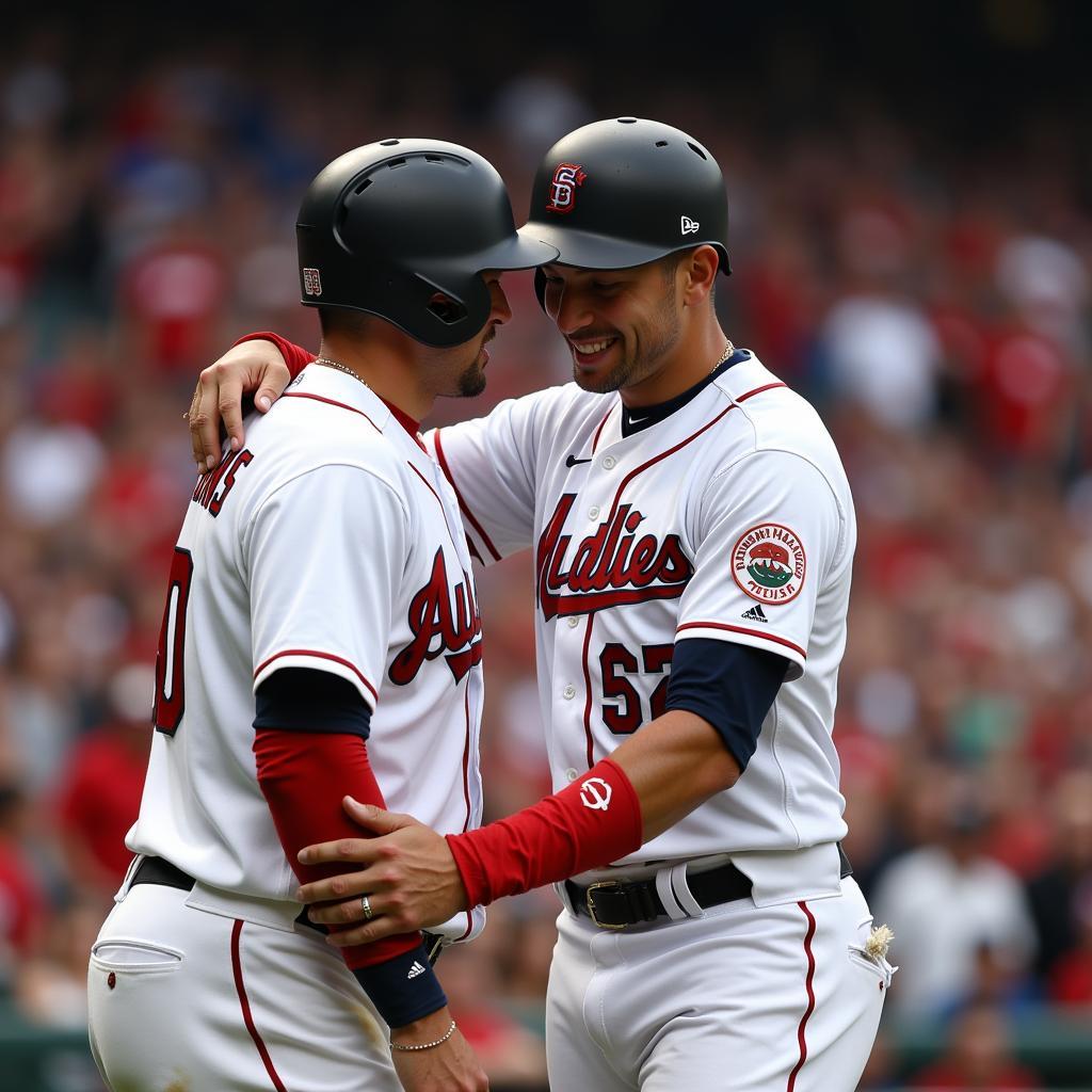 Father and Son MLB Players Sharing a Moment of Triumph