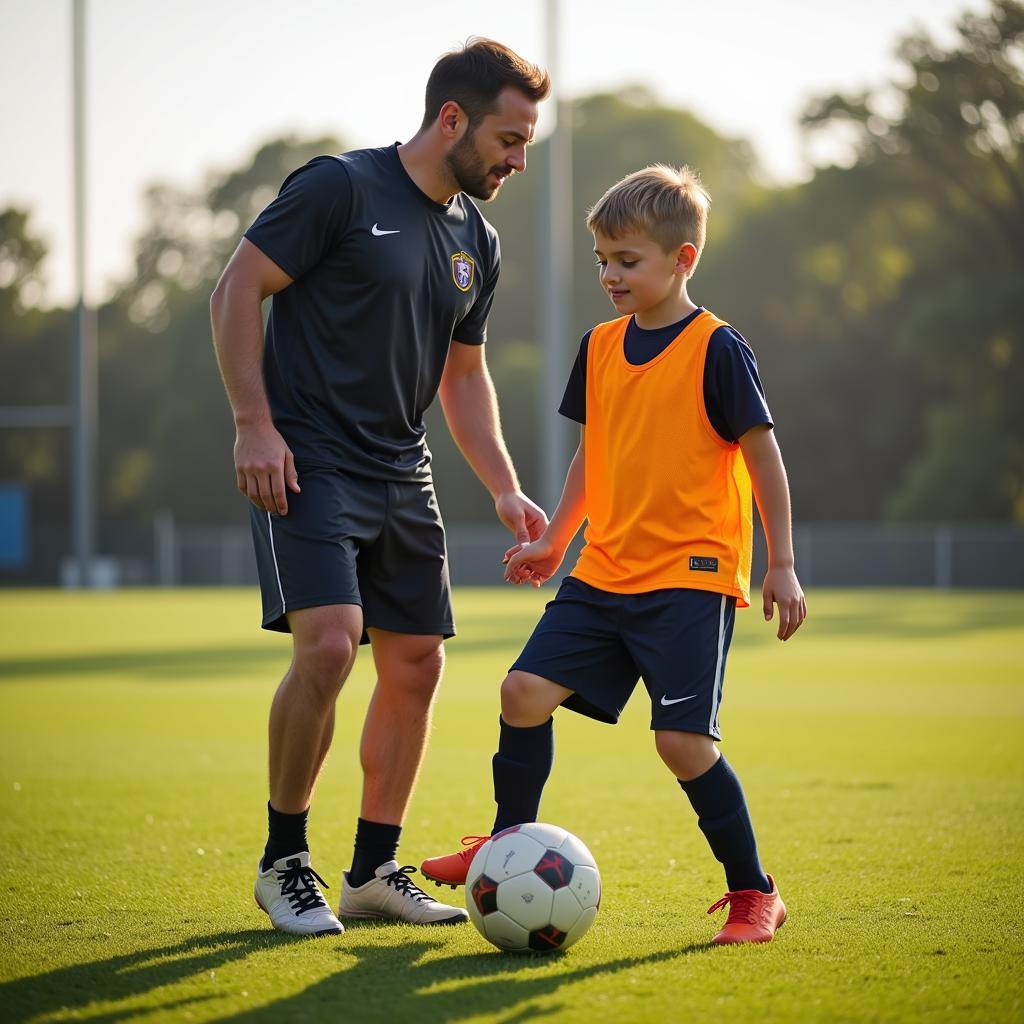 Father and Son Training Session