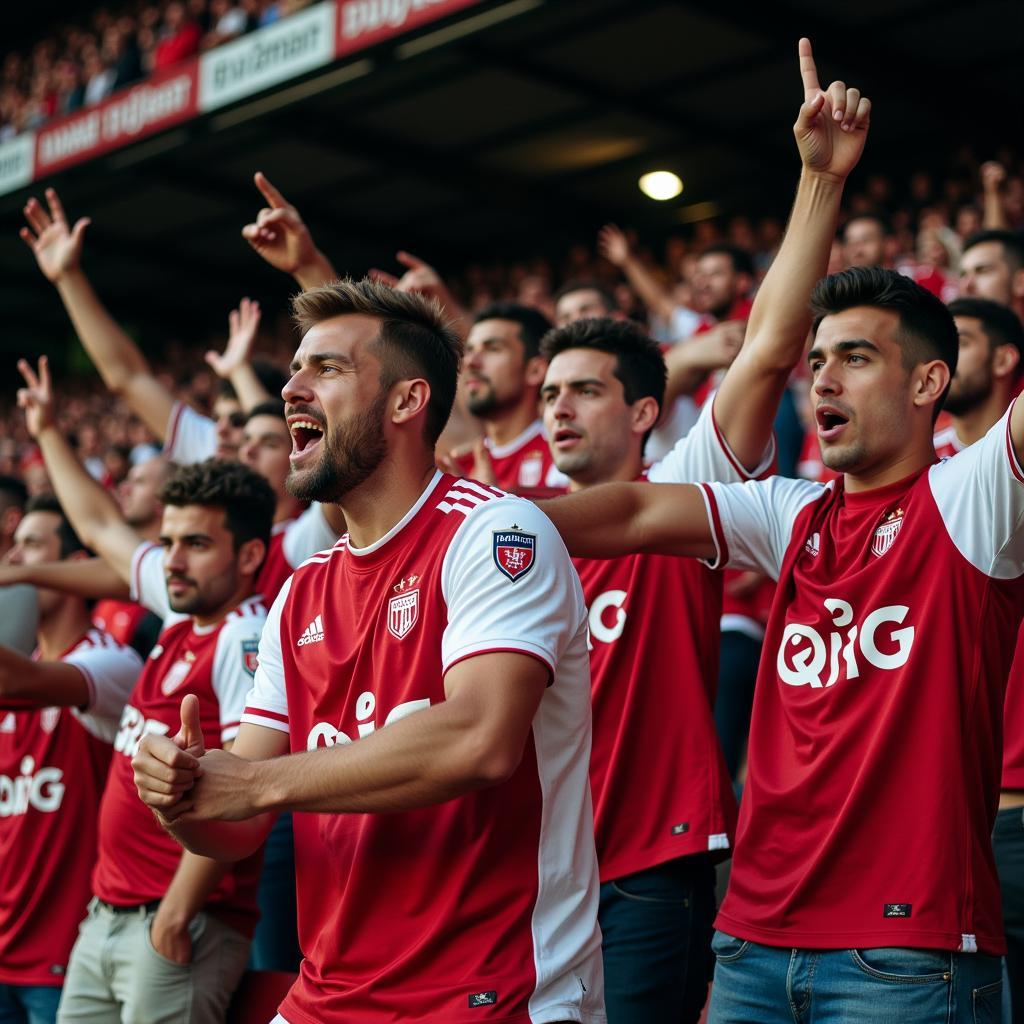 Passionate Beşiktaş fans in FedEx Field Section 132