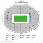 Fifth Third Bank Stadium seating chart with section details