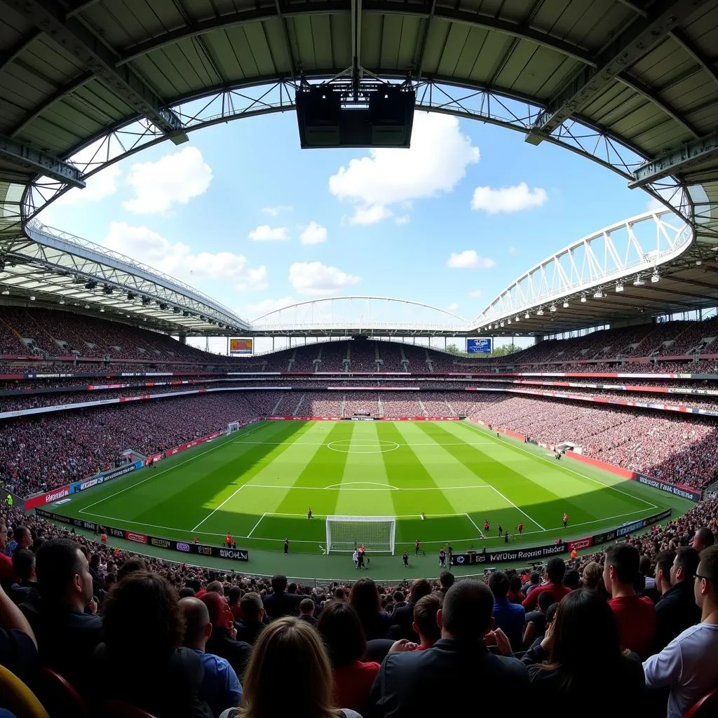 View from a seat in the stadium