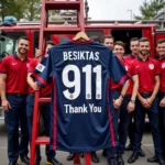 Besiktas Jersey Presented to Local Firefighters