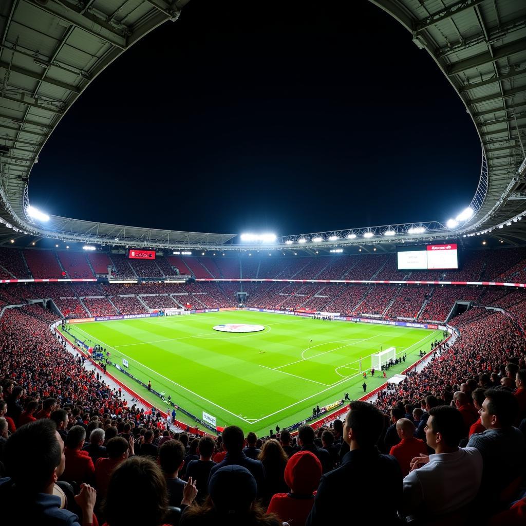 Fisher Deck at Vodafone Park During a Night Game