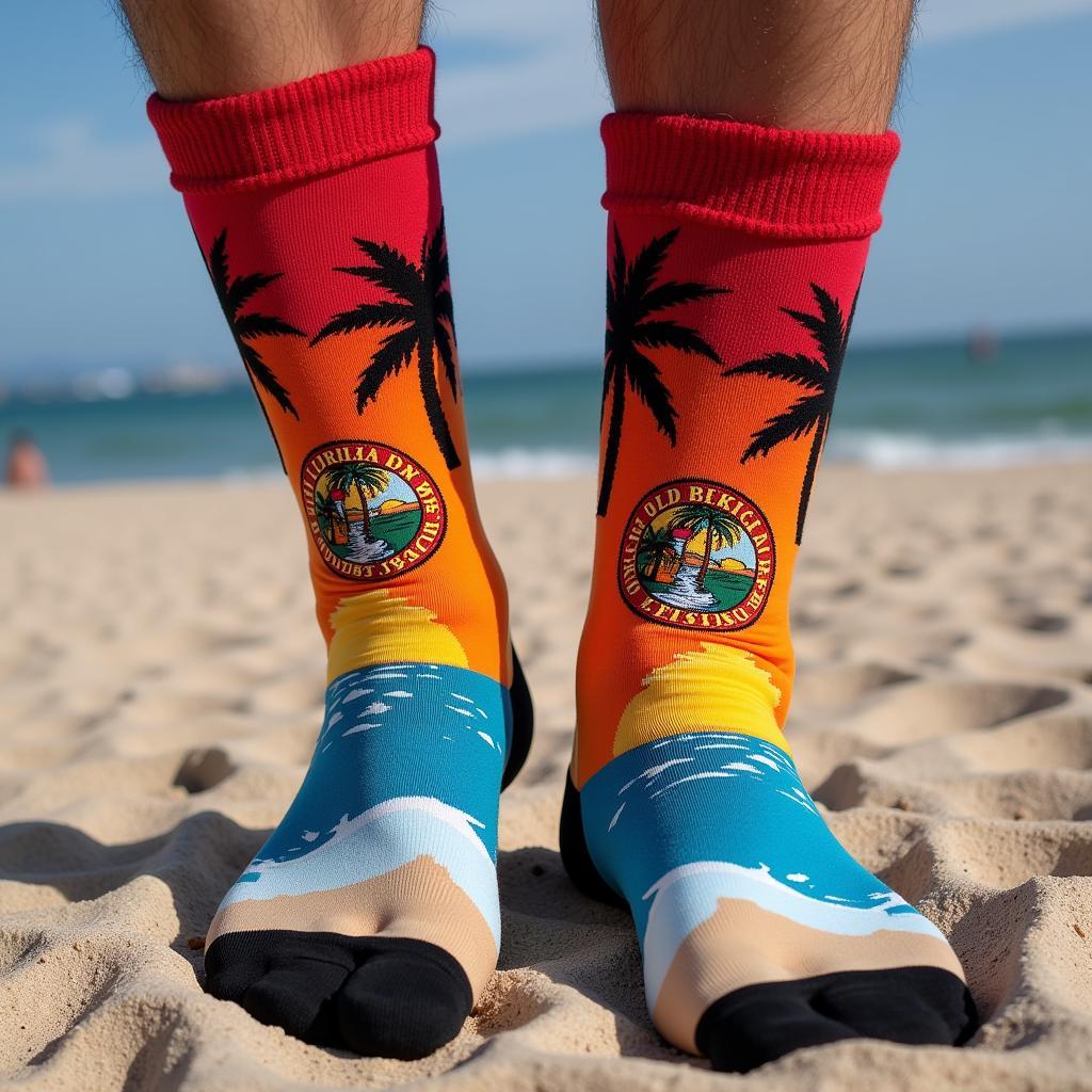 Florida-Inspired Socks with Beşiktaş Emblem