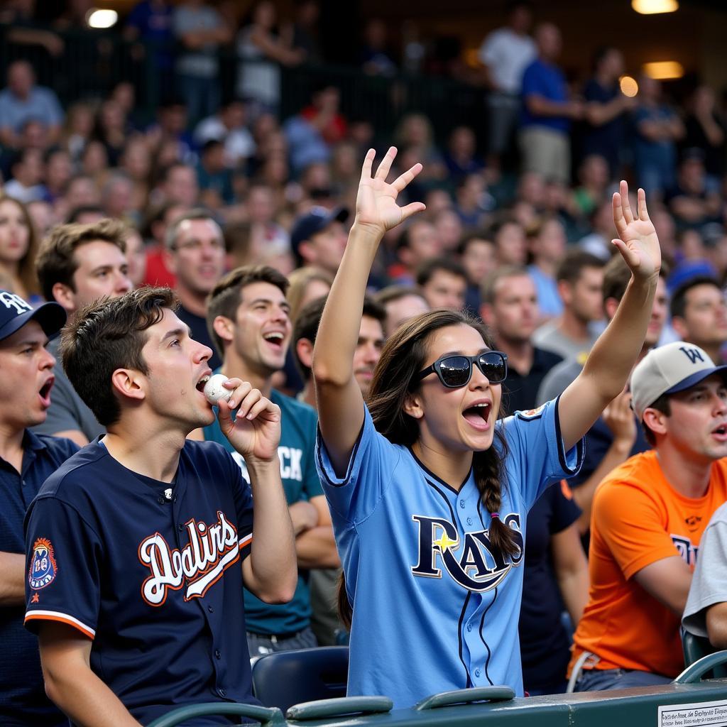 Florida MLB fans enjoying a game