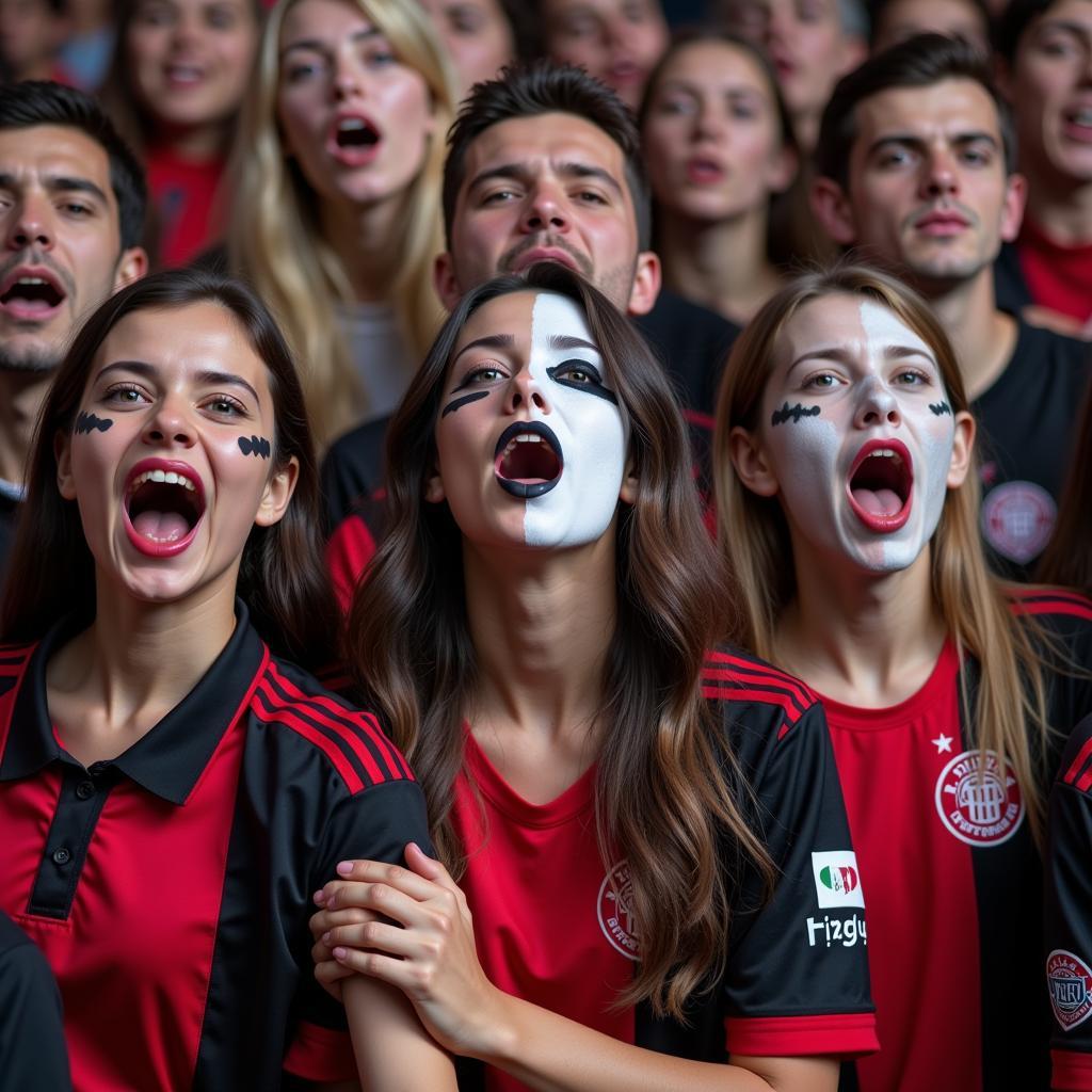 Fans in Football Jerseys