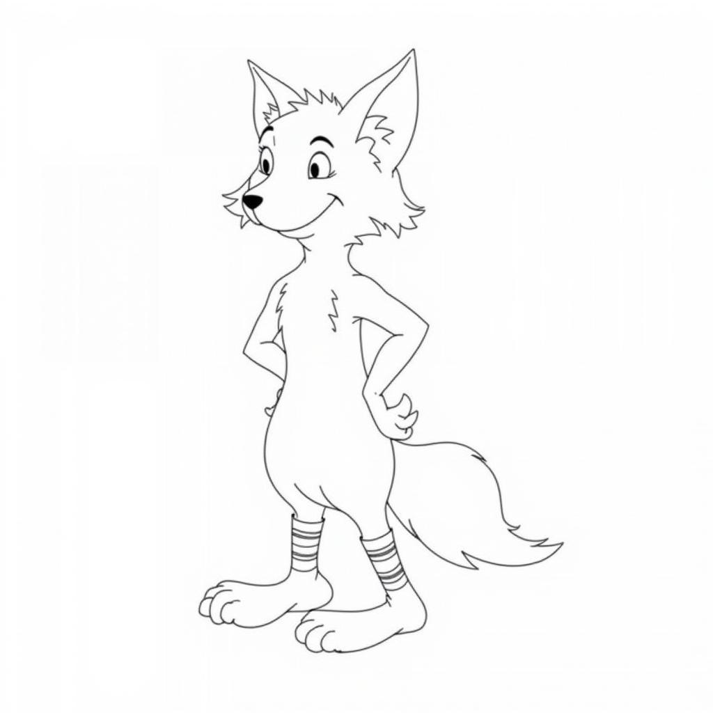 Fox in Sox Coloring Sheet