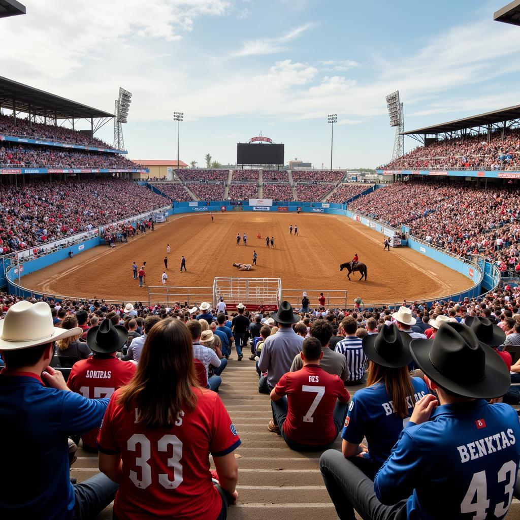 Freeport Rodeo Arena packed with cheering fans