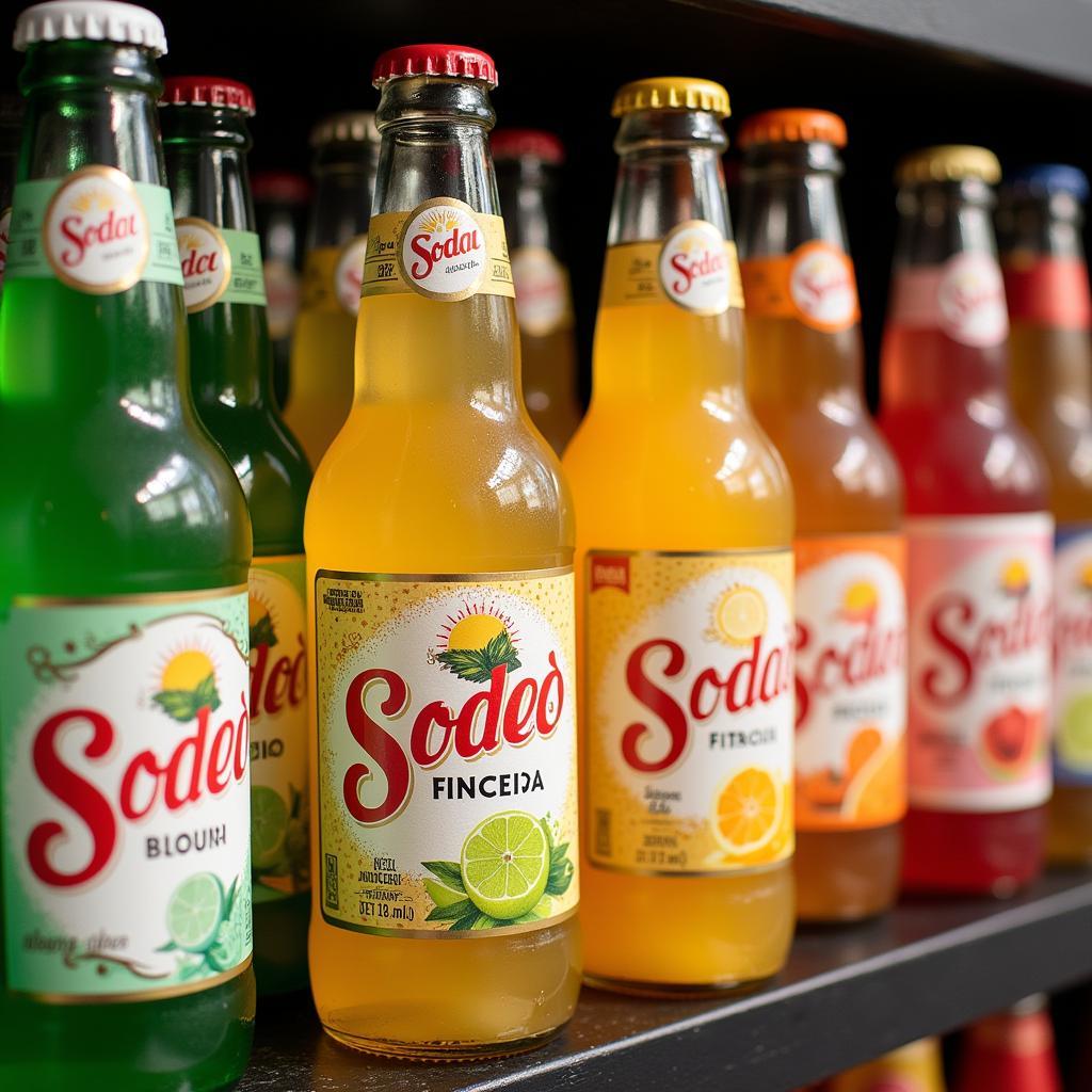 A Vibrant Display of French Sodas