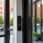 Modern Front Door Intercom System in a Bronx Apartment Building