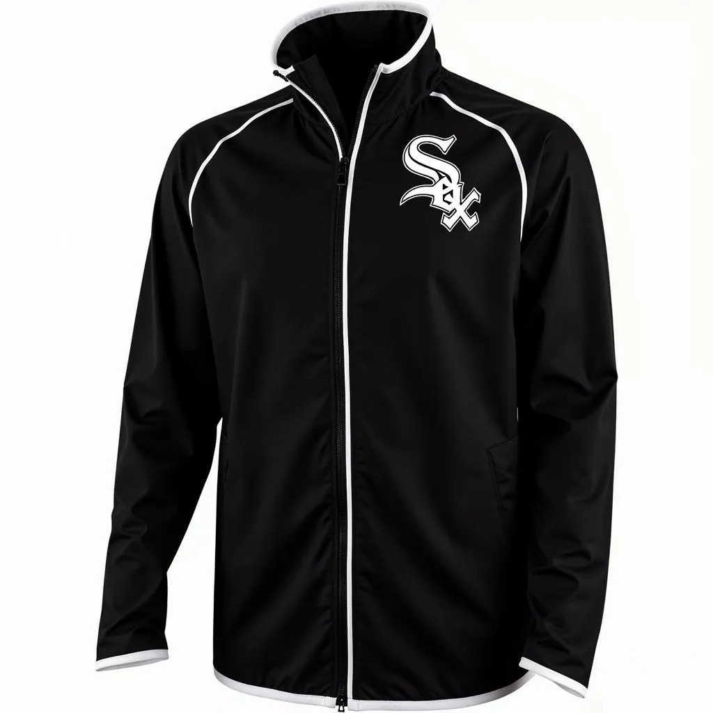 Full-Zip White Sox Windbreaker for Enhanced Layering