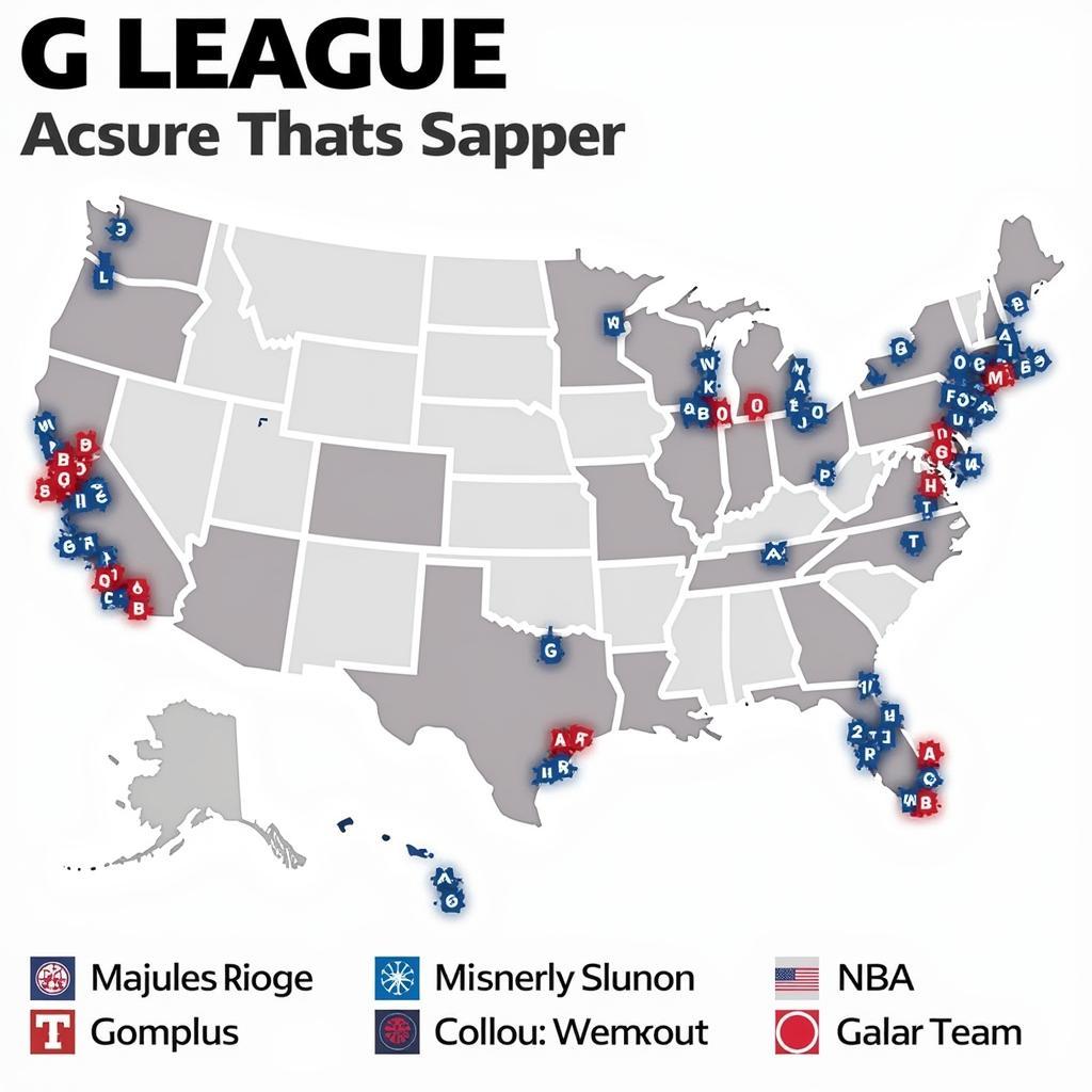 G League Team Locations Map