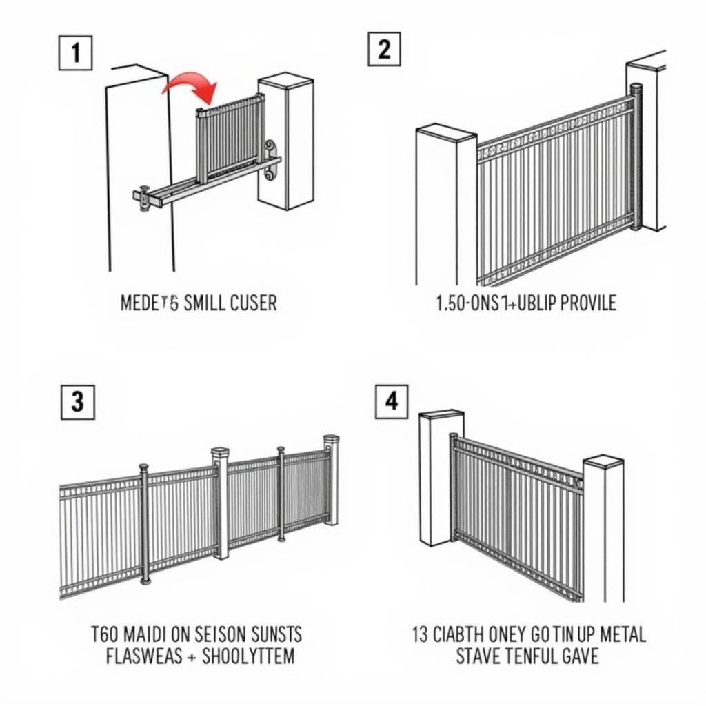 A gate closer being installed on a metal fence gate