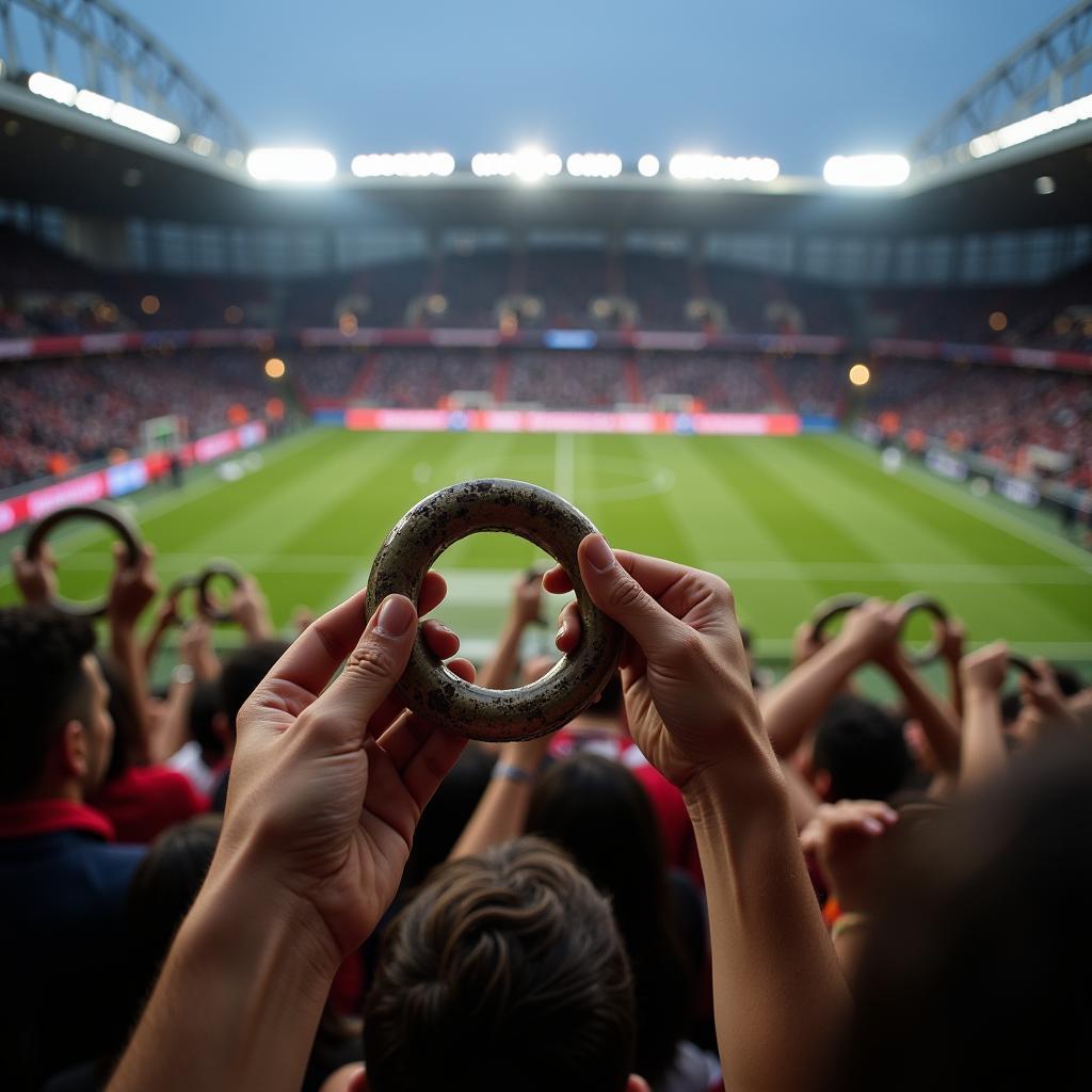 Close-up of gate rings at Vodafone Park