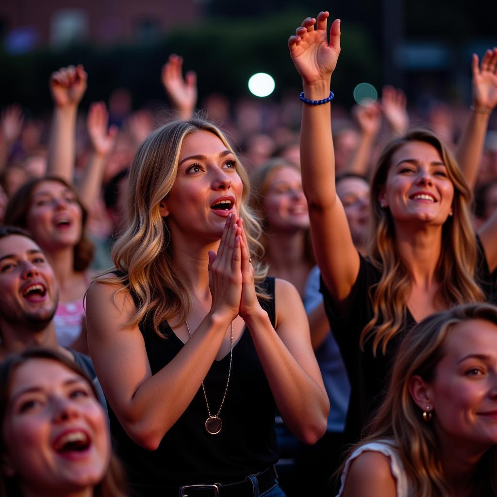 Cheering crowd at the Gaylord Summer Concert Series