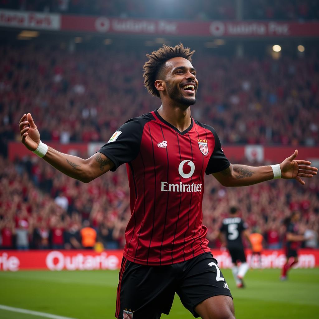 Gedson Fernandes celebrates a goal for Besiktas