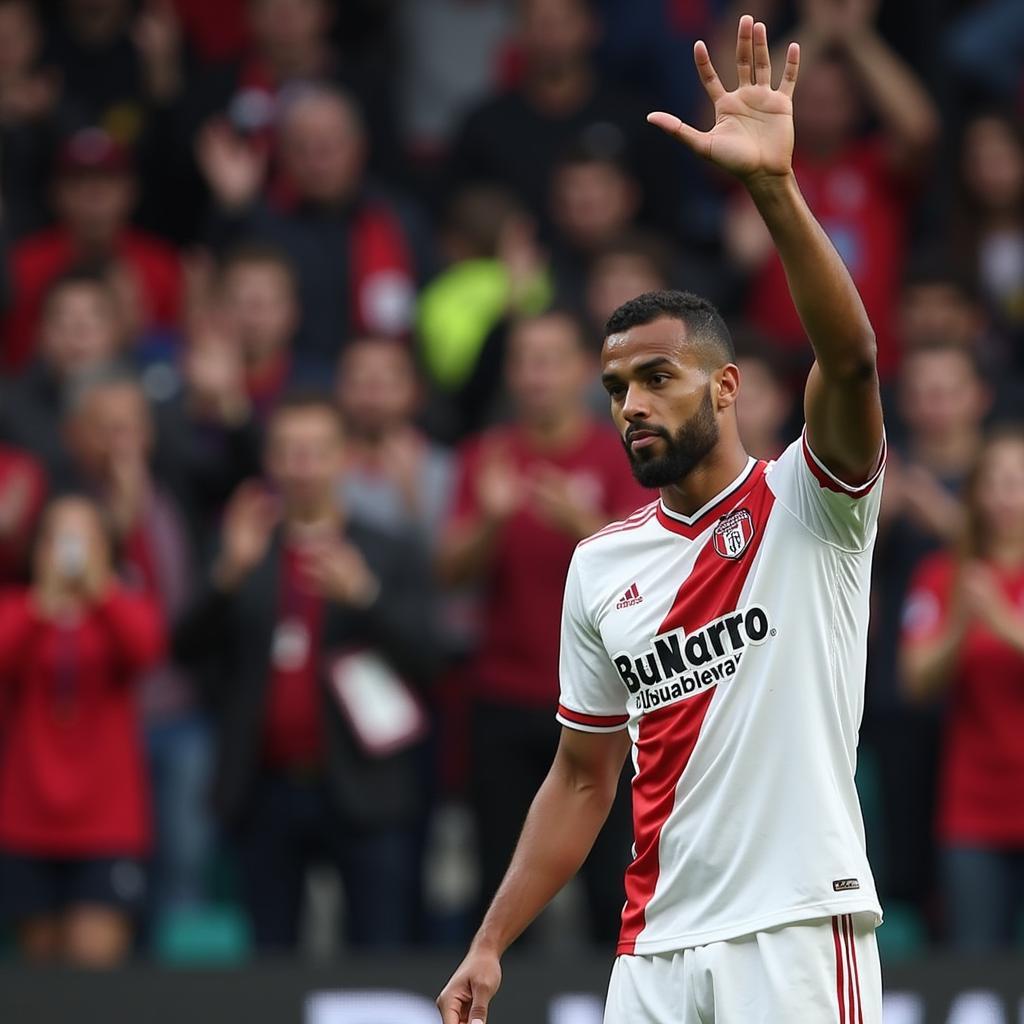 Gedson Fernandes salutes the Besiktas fans