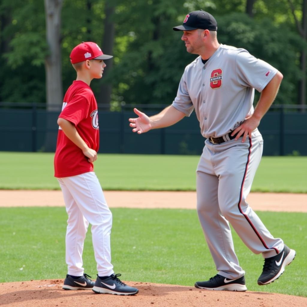 George Mason University Baseball Camp Pitching Instruction