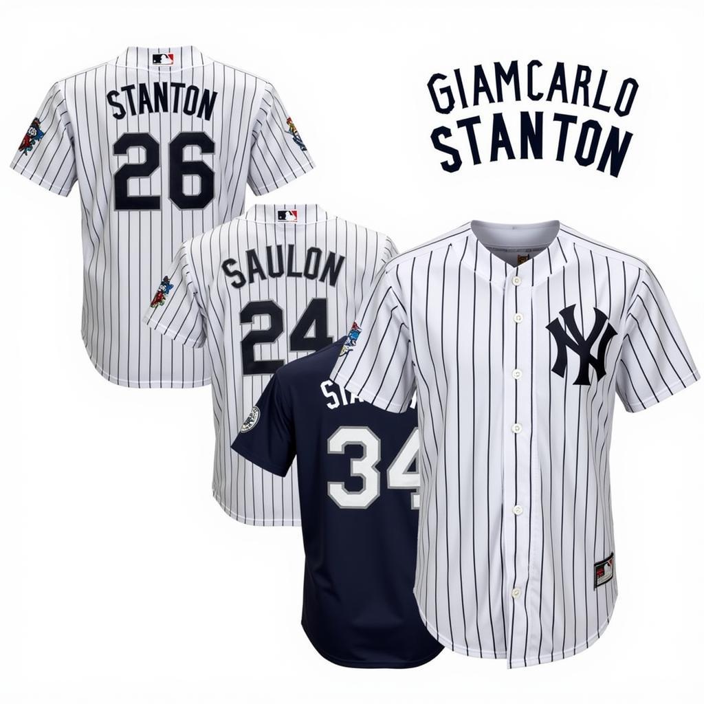 Giancarlo Stanton jersey options - home, away, alternate