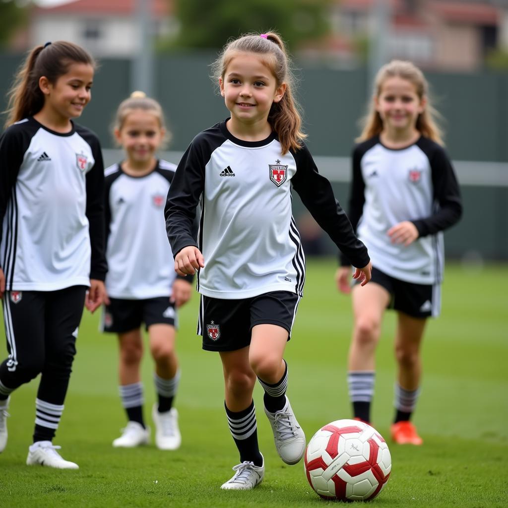 Young Girl Training with Beşiktaş JK