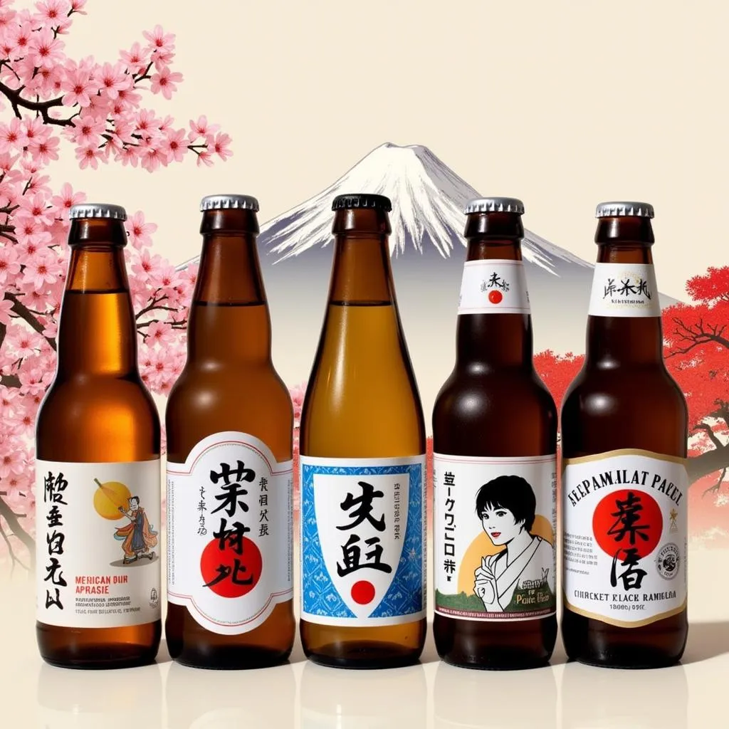 A selection of gluten-free Japanese beers