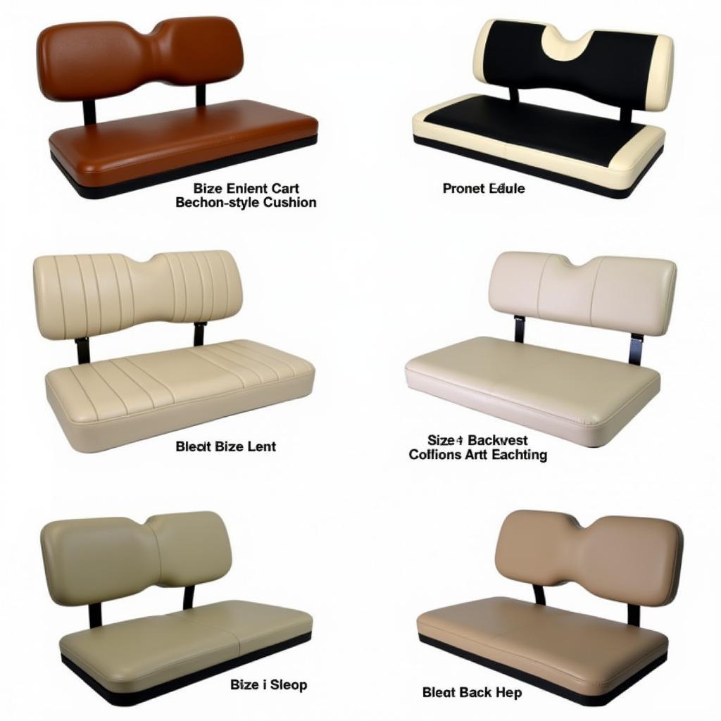 Types of Golf Cart Back Seat Cushions