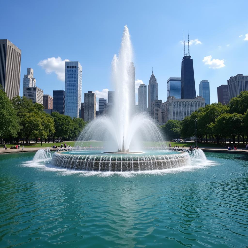 Chicago's Grant Park with Buckingham Fountain