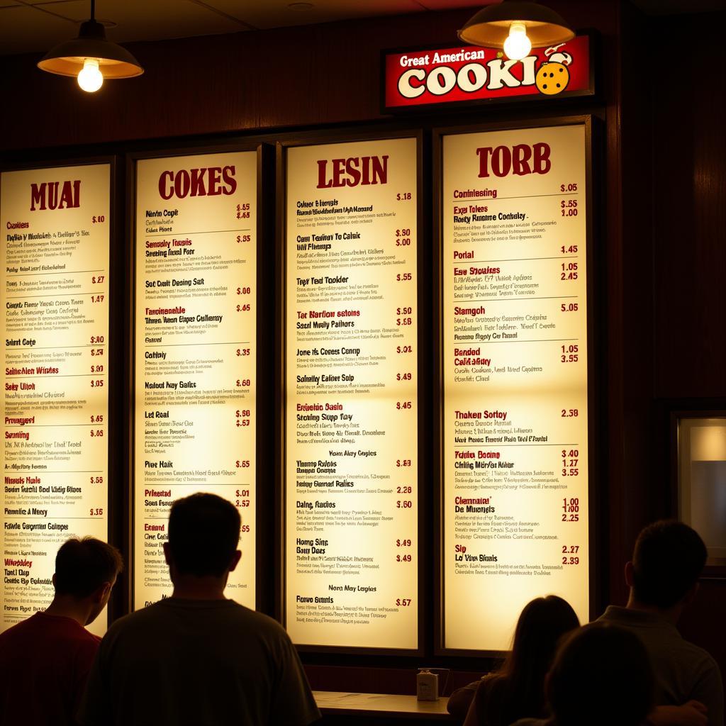 Great American Cookie Addison Menu