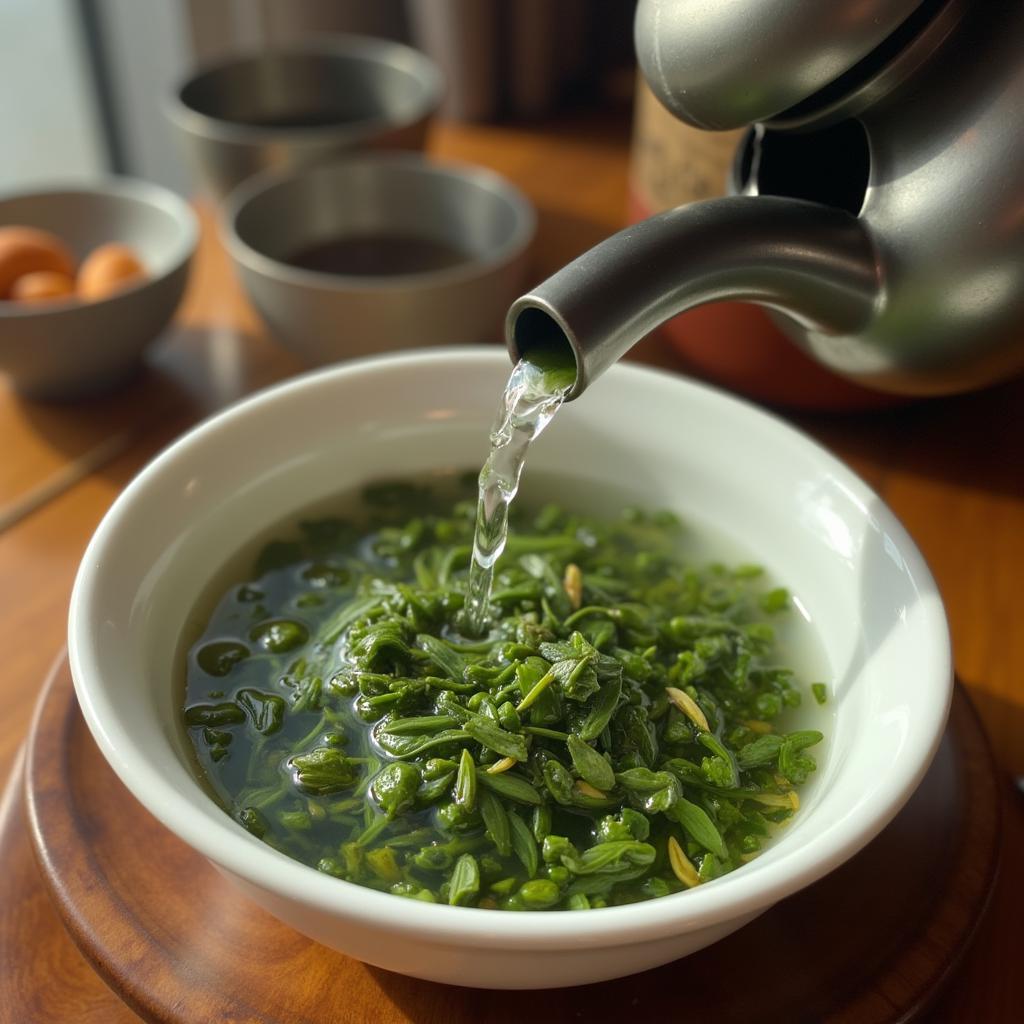 Preparing Green Tea