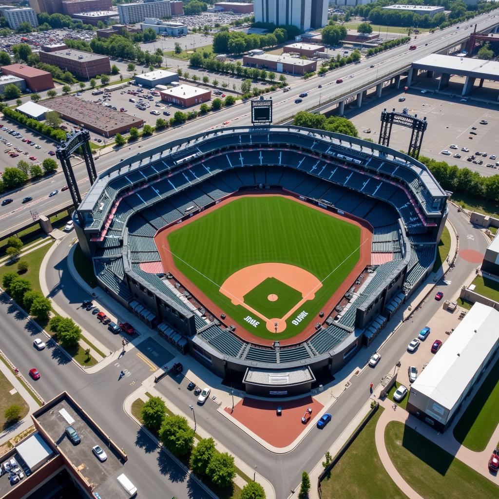 Aerial View of Grizzlies Ballpark