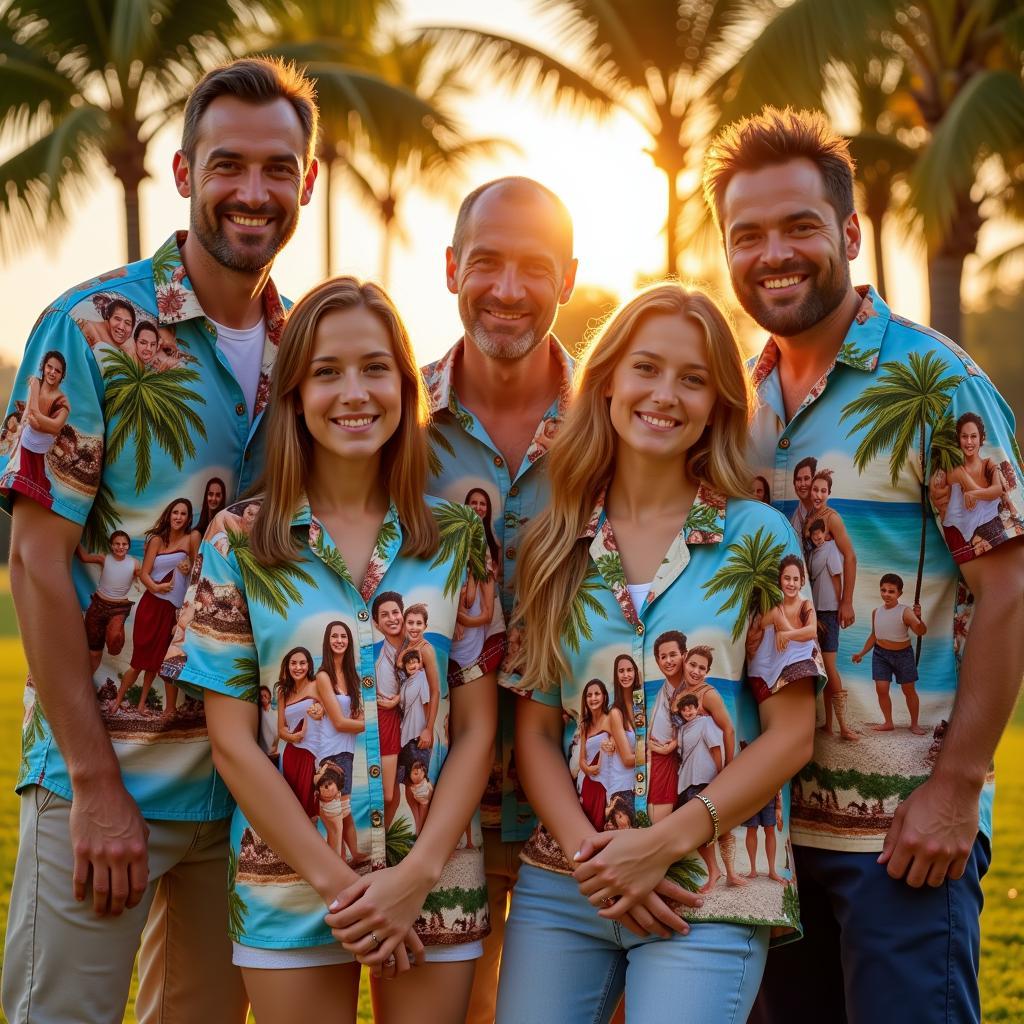 Matching Hawaiian Shirts for Family Reunion