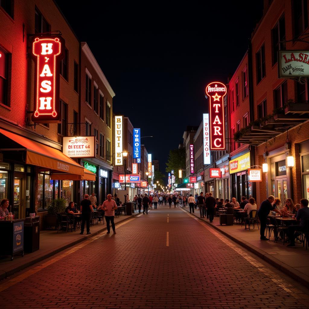 Vibrant nightlife on H Street.