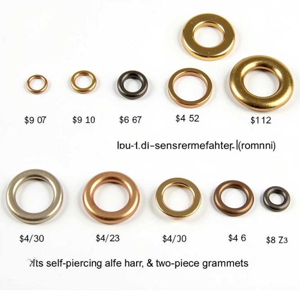 Different Types and Sizes of Handbag Grommets