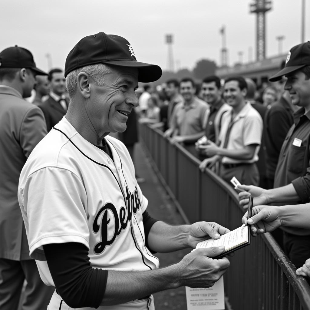 Hank Greenberg Signing Autographs