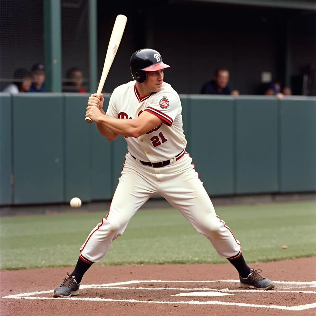 Harmon Killebrew unleashing his iconic swing