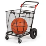 Heavy-duty basketball storage cart with wheels