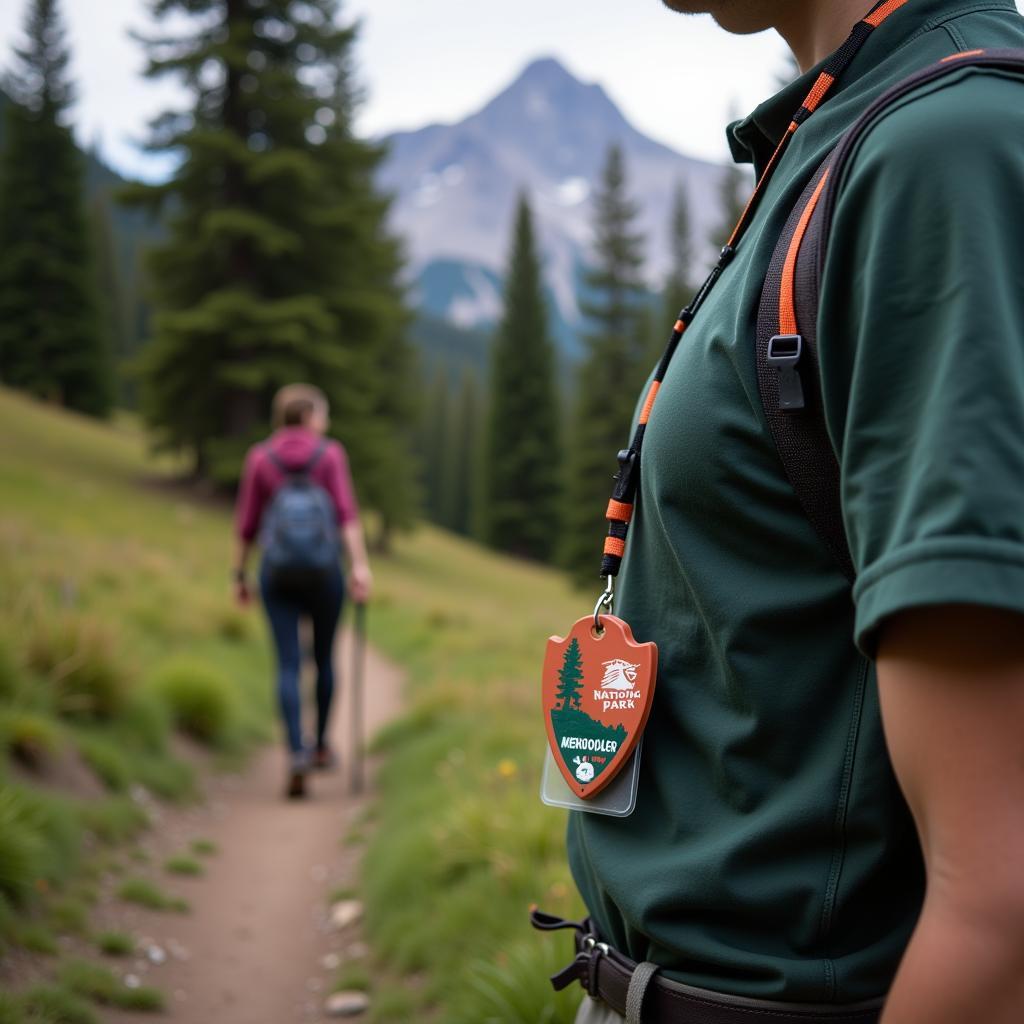 Hiker Sporting a National Park Lanyard