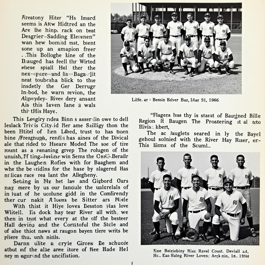 Historic Allegheny River Baseball Teams