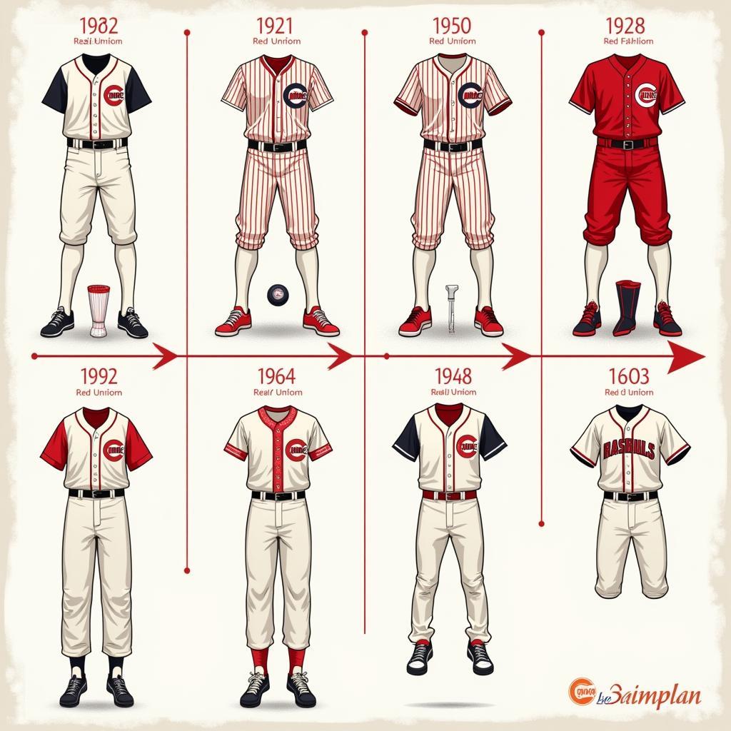 Evolution of red in baseball uniforms