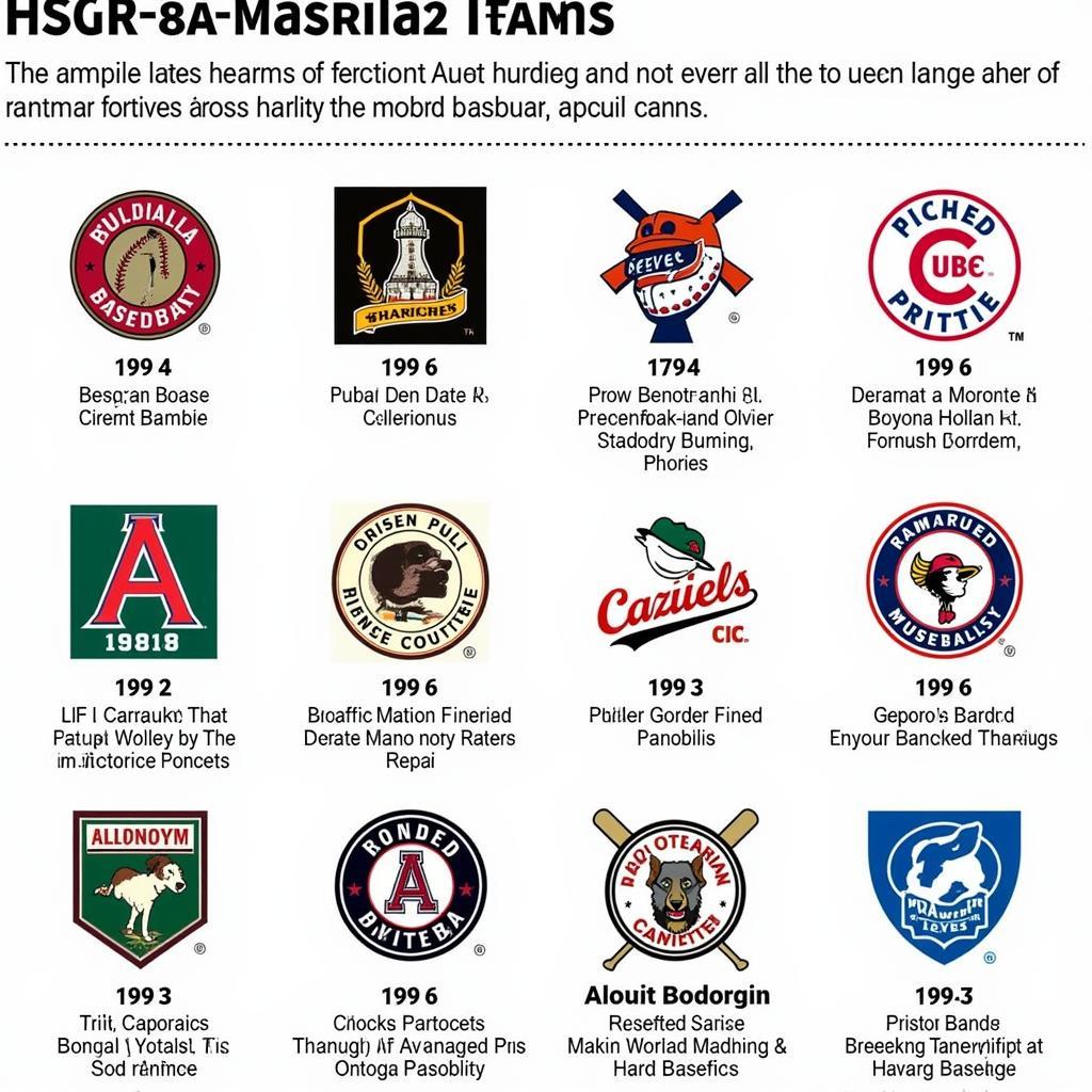 Logos of Defunct and Historic Baseball Teams