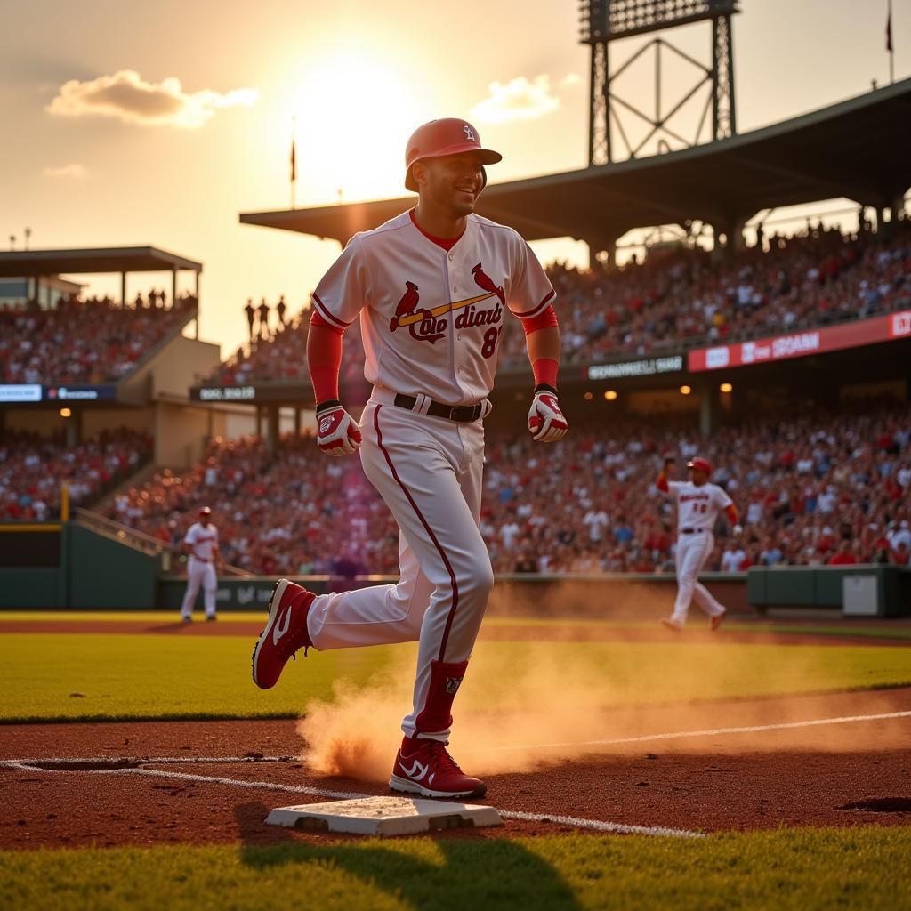 Celebrating a game-winning home run