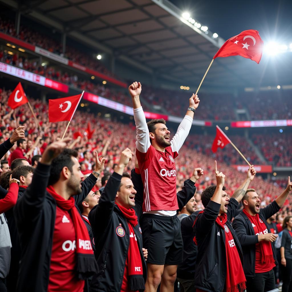 Besiktas Fans Celebrating a Home Run Walk