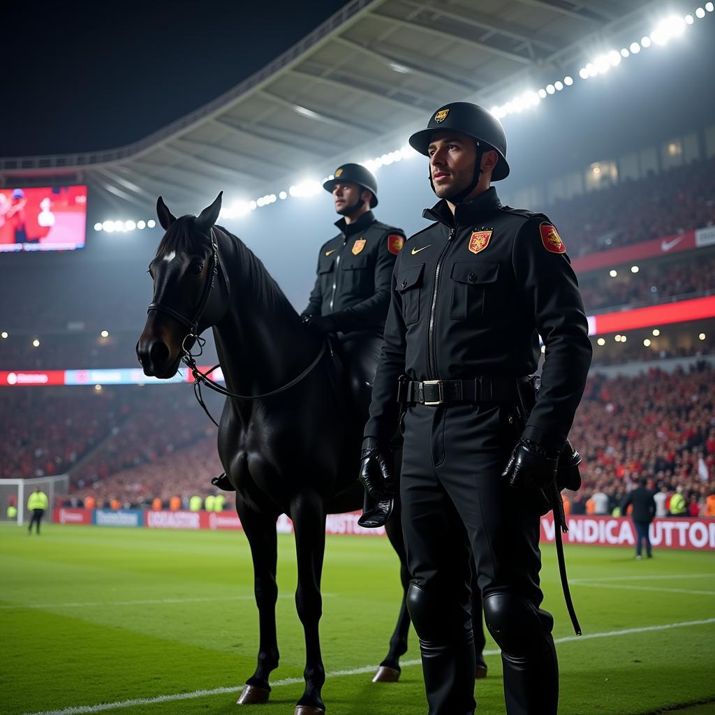 Besiktas Horse Aisle Guard in Action