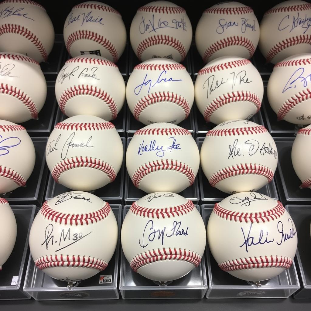 A diverse collection of Houston Astros autographed baseballs