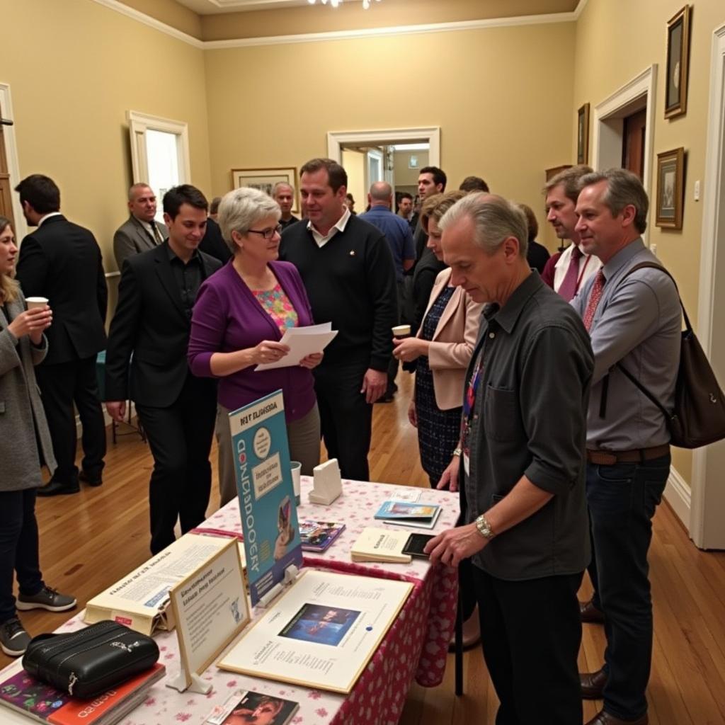 Attendees participating in the silent auction at Houston Best Dressed