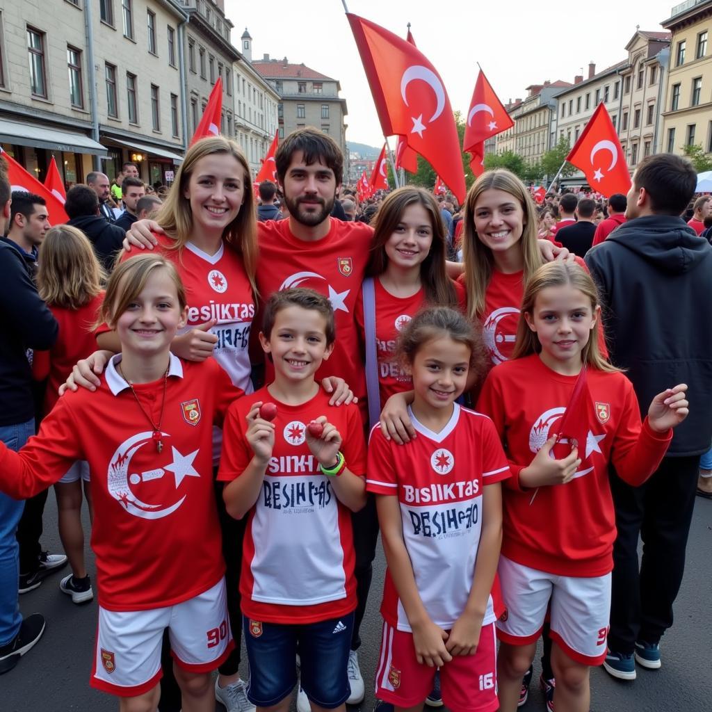 Beşiktaş JK fans celebrating after the Houston Resolution Run