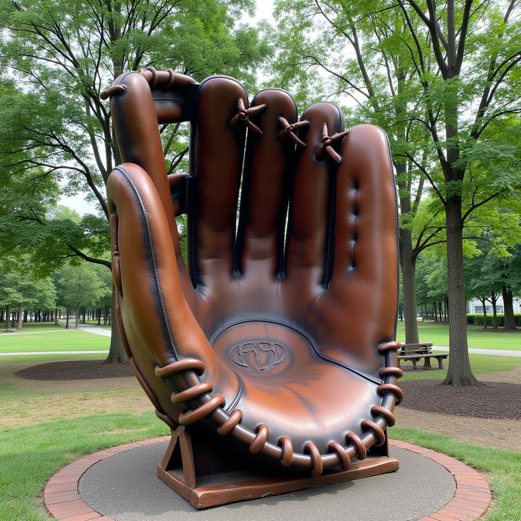 Huge Baseball Mitt Art Installation